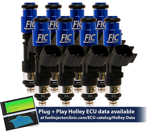 1400cc (160 lbs/hr at OE 58 PSI fuel pressure) FIC Fuel Injector Clinic Injector Set for Holley Hemi (High-Z) (ish02-1400h)