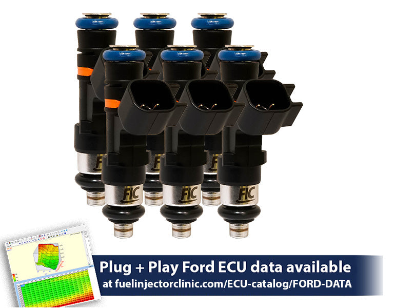 1400cc (140 lbs/hr at 43.5 PSI fuel pressure) FIC Fuel Injector Clinic Injector Set for Ford Falcon XR6T (FG) (is412-1400h)
