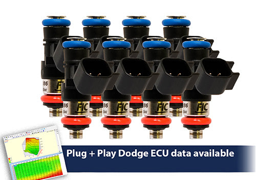 1650cc (180 lbs/hr at OE 58 PSI fuel pressure) FIC Fuel Injector Clinic Injector Set for Dodge Hemi Gen 1-4 Whipple Supercharger(High-Z) (is153-1650h-sc)