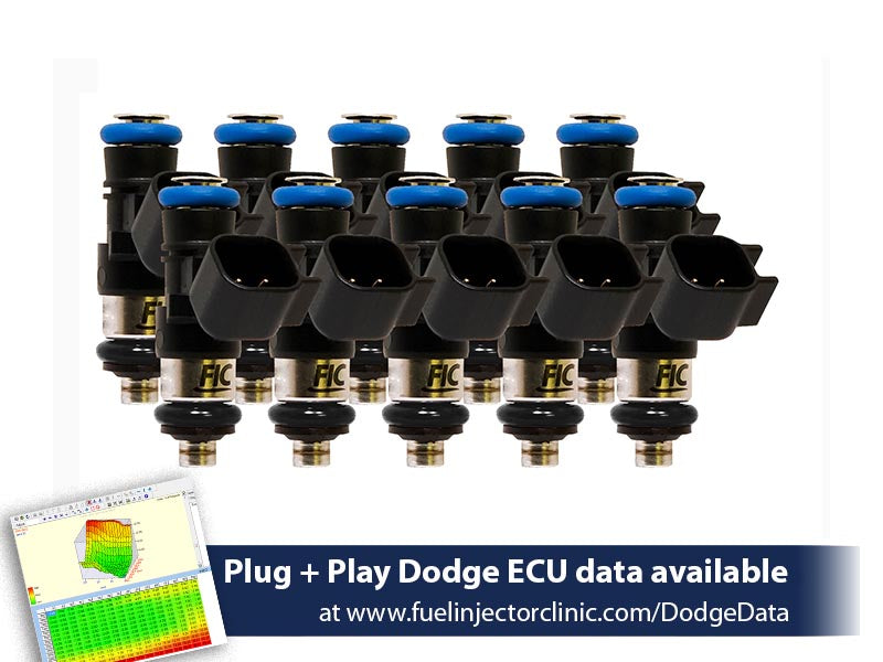 1000cc FIC Fuel Injector Clinic Injector Set for Dodge Viper ZB1 ('03-'06) (is157-1000h)
