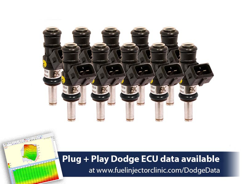 1200cc (Previously 1100cc) FIC Fuel Injector Clinic Injector Set for Dodge Viper ZB1 ('03-'06) (is157-1200h)