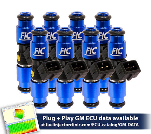 1650cc (180 lbs/hr at OE 58 PSI fuel pressure) FIC Fuel Injector Clinic Injector Set for LS1 engines (High-Z) (is301-1650h)