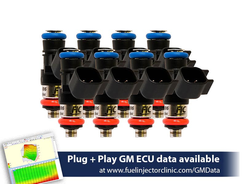 1000cc (100 lbs/hr at OE 58 PSI fuel pressure) FIC Fuel  Injector Clinic Injector Set for LS3, LS7, L76, L92, and L99 engines (High-Z) (is303-1000h)