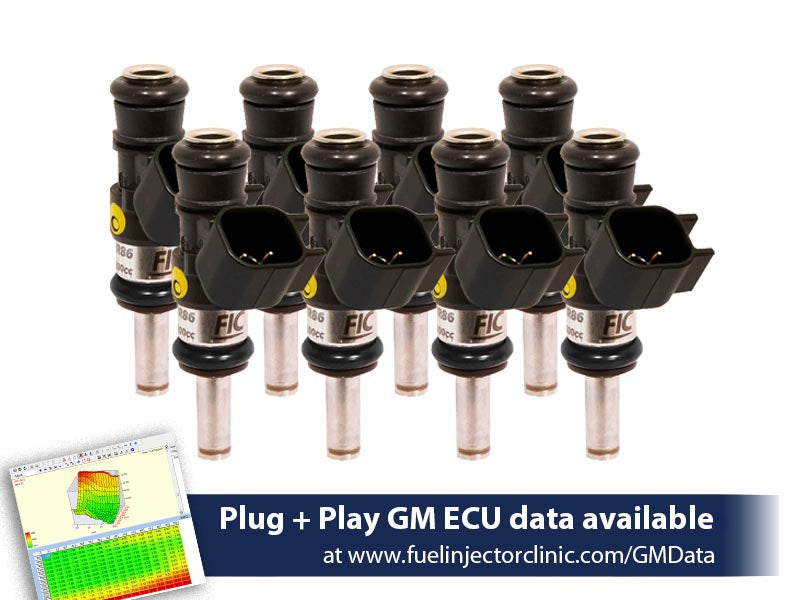 1440cc (160 lbs/hr at OE 58 PSI fuel pressure) FIC Fuel Injector Clinic Injector Set for 6.2 Truck Motors ('09-'13) Injector Sets (High-Z) (is306-1440h)