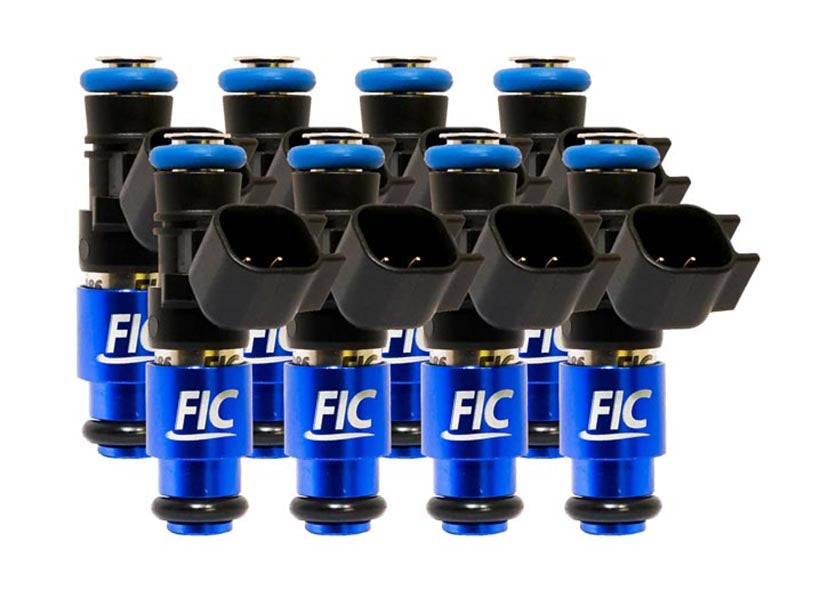 1200cc-D (110 lbs/hr at 43.5 PSI fuel pressure) FIC Fuel  Injector Clinic Injector Set for Ford Shelby GT500 (2007-2014)(High-Z) (is404-1200h-d)