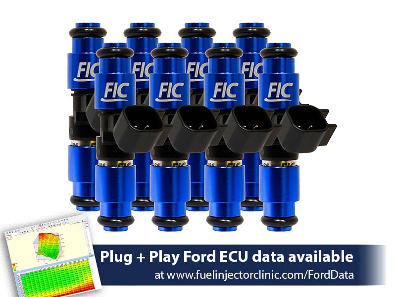 1650cc (160 lbs/hr at 43.5 PSI fuel pressure) FIC Fuel  Injector Clinic Injector Set for Ford Raptor (2010-2014) Injector Sets (is408-1650h)