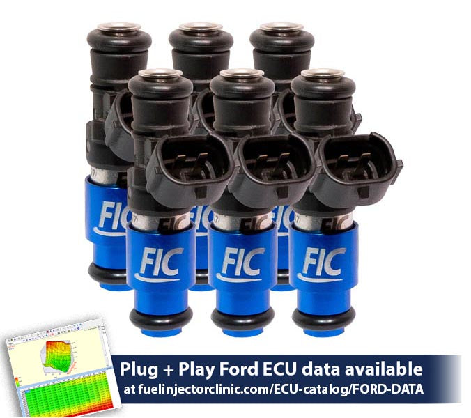 2150cc (200 lbs/hr at 43.5 PSI fuel pressure) FIC Fuel  Injector Clinic Injector Set for Ford Falcon XR6T (FG) (is412-2150h)