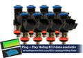 540cc (60 lbs/hr at OE 58 PSI fuel pressure) FIC Fuel  Injector Clinic Injector Set for Holley GM composite intakes (High-Z) (ish03-0540h)
