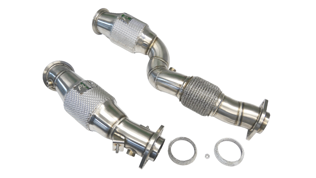 PLM Downpipes with EPA Cats - BMW S58 G80 G82 M3 M4 G8X G87 M2