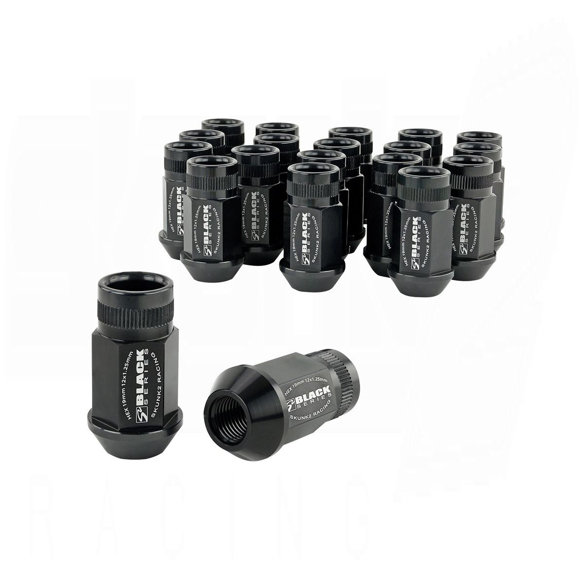 Lug Nut Set - 20-pc Black (M12x1.25)