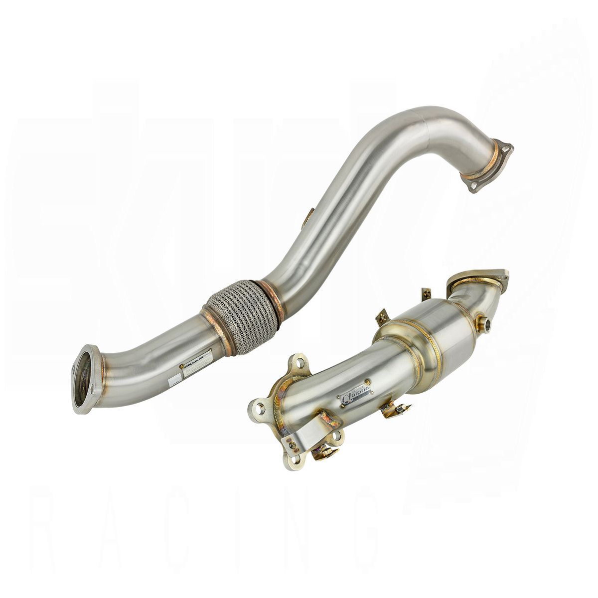 Alpha Downpipe w/ Catalytic Converter 76mm - 2016-2021 Honda Civic 1.5T