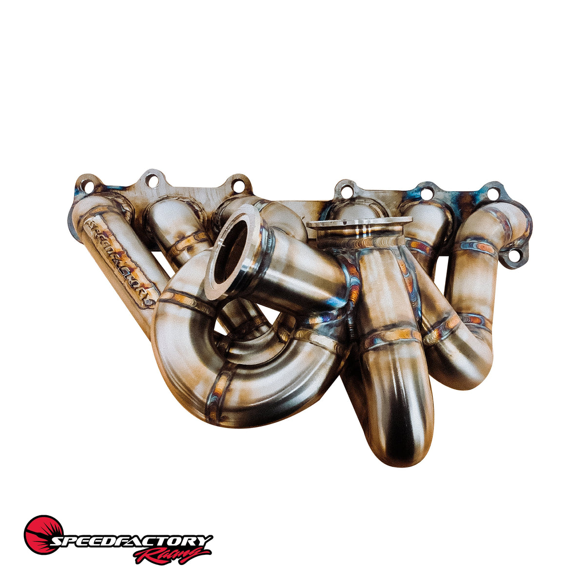 SpeedFactory Stainless Steel Top Mount Turbo Manifold Toyota Supra 2JZGTE Divided T4 with Single 60mm WG - Turbosmart