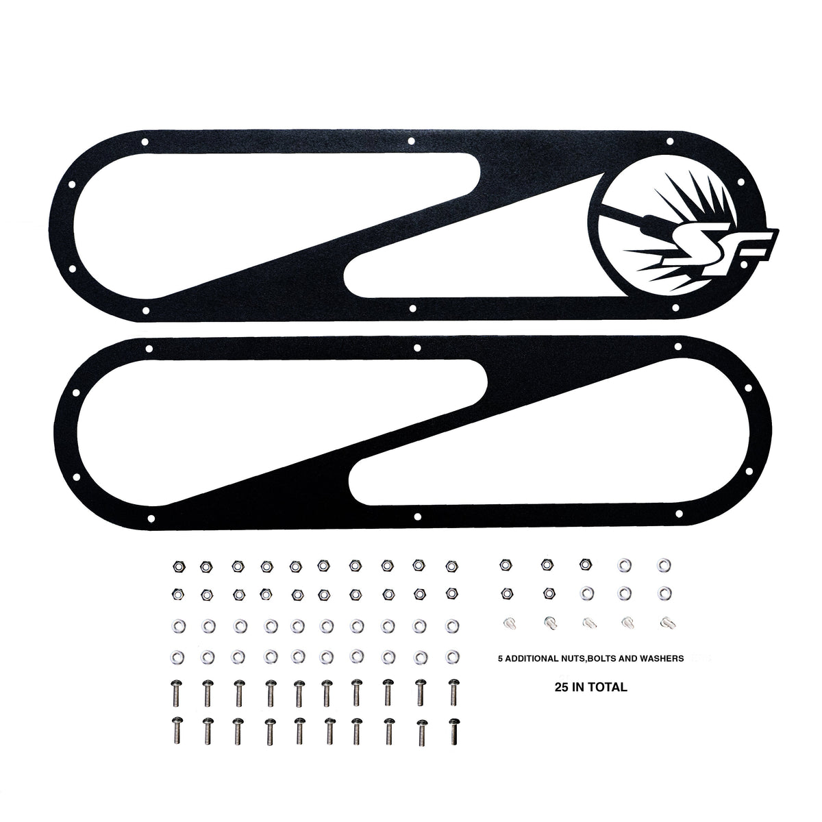 SpeedFactory Aluminum Rear Bumper Diffuser - 2pc Design Matte Black