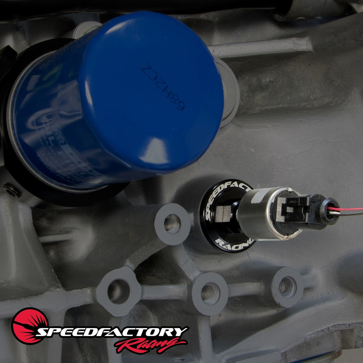 SpeedFactory Billet Aluminum B Series Crank Case Pressure Port  - Black