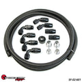 SpeedFactory Universal Catch Can Hose and Fitting Kit - Includes 4 -10an 90's, 2 -10an Straight, 2 -10an 45's and 10' of -10an Black Braided Hose