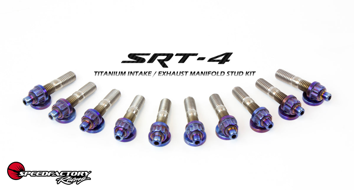 SpeedFactory Titanium Exhaust or Intake Manifold RAW Stud Kit - SRT-4 - M8x1.25-10pcs Nut, Stud and Washer