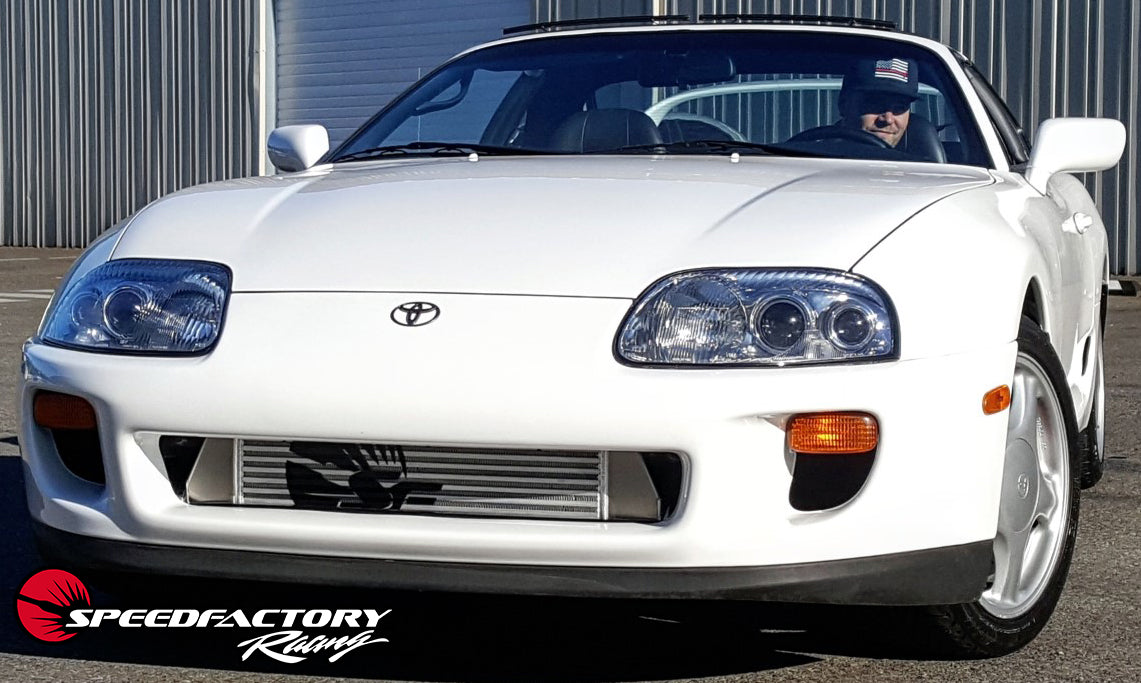 SpeedFactory HP Side Outlet/Inlet End Tank Intercooler for Toyota Supra - 3" Inlet 3" Outlet - SS-1000HP