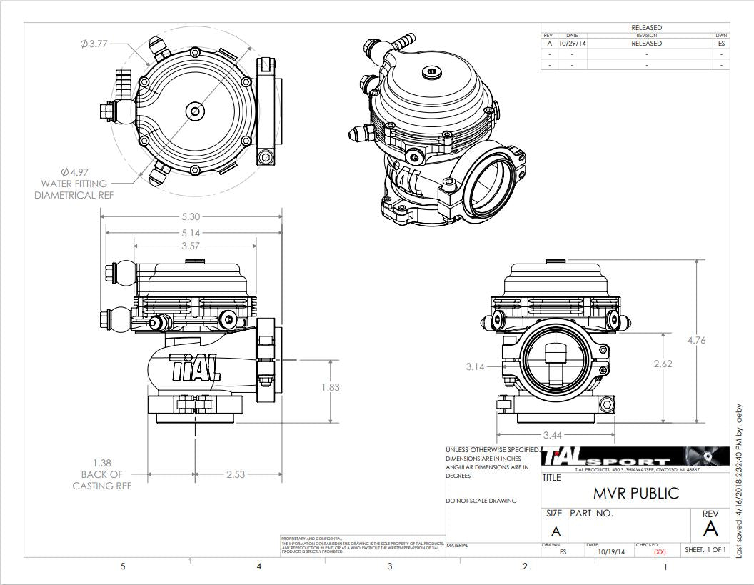 TiALSport MVR 44mm Wastegate