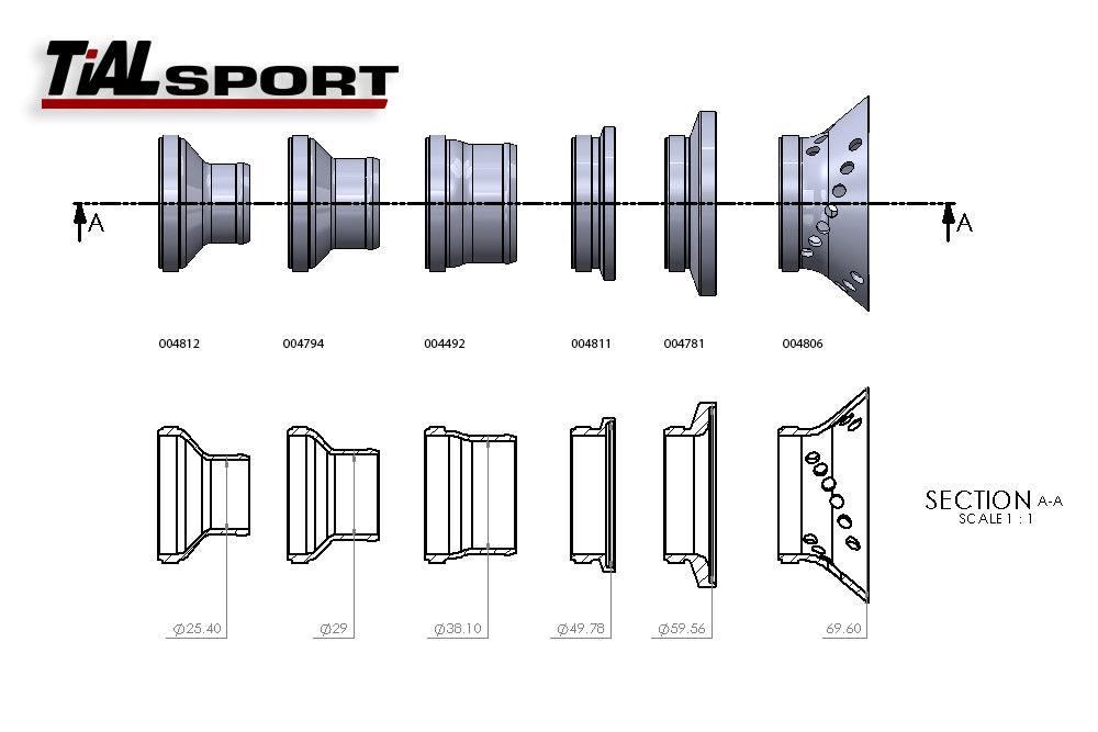 TiALSport QRJ Blow-Off Valve Adapters