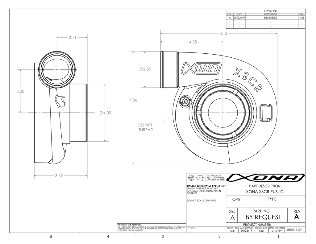 XRA5557SR Ball Bearing Turbocharger