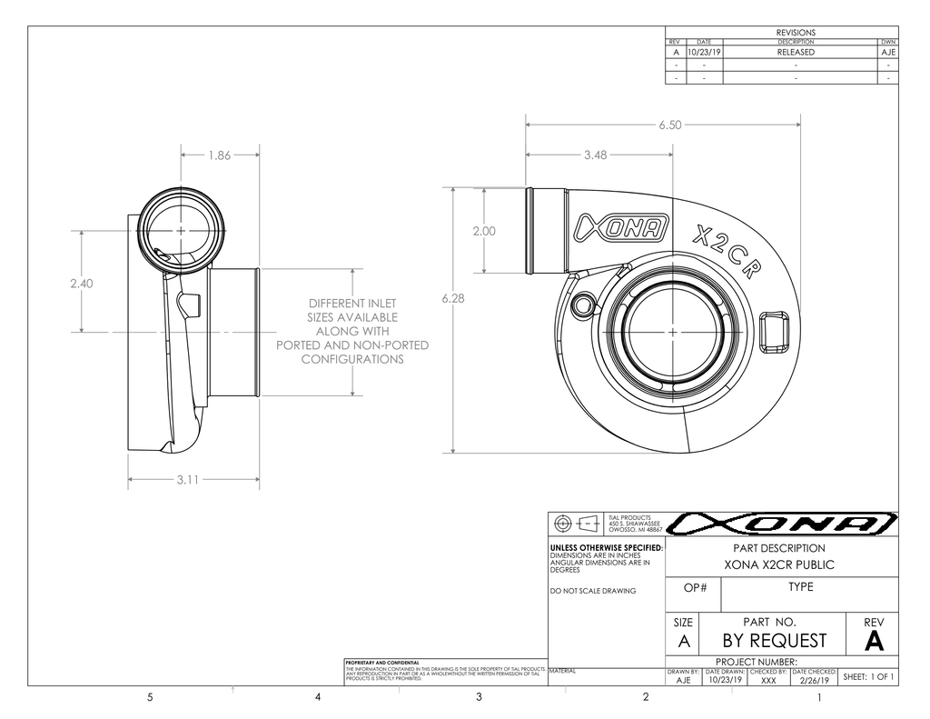 XRA5557SR Ball Bearing Turbocharger