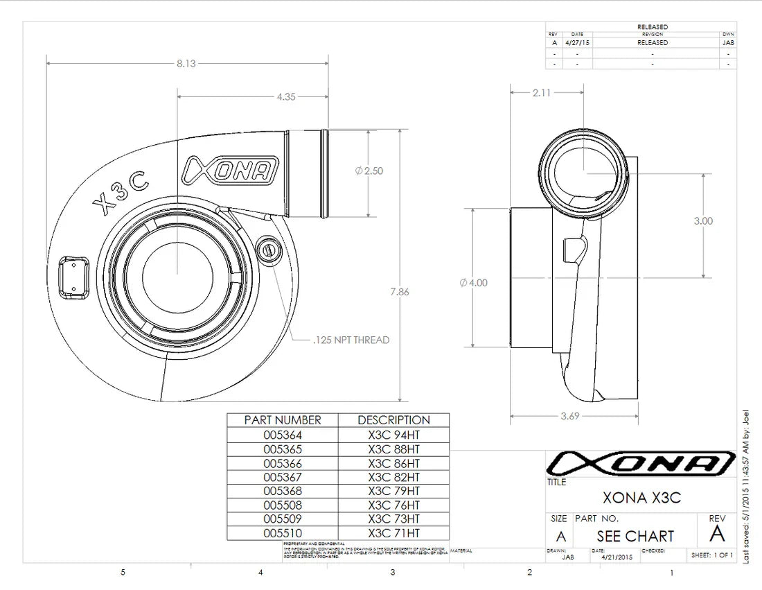 XRA5564S Ball Bearing Turbocharger
