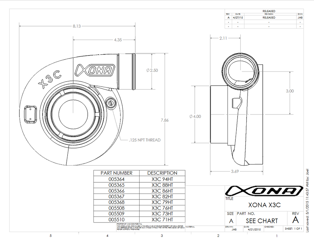 XRC5964S Ball Bearing Turbocharger