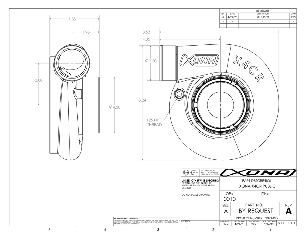 XRE6873SR Ball Bearing Turbocharger