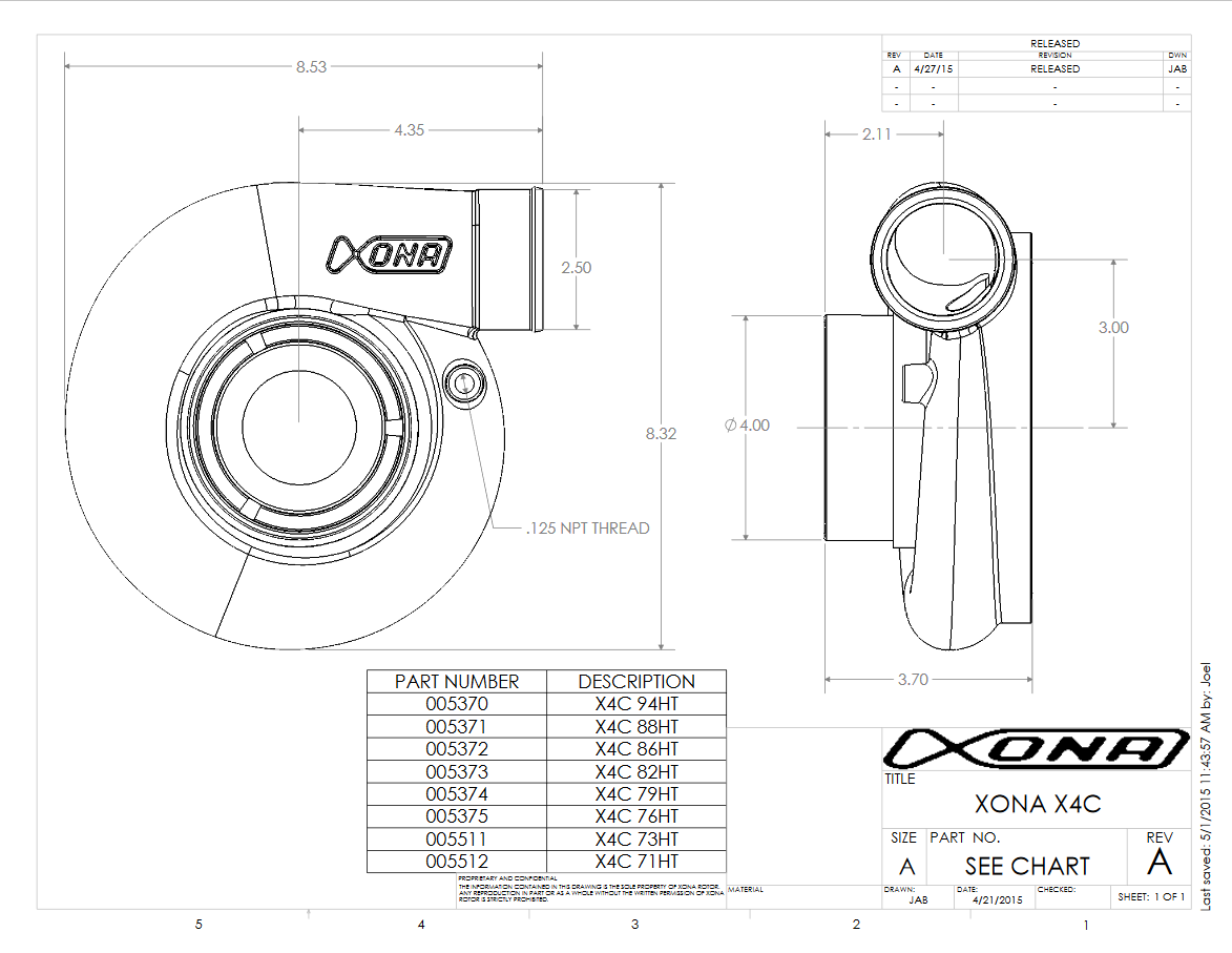XRE7473S Ball Bearing Turbocharger