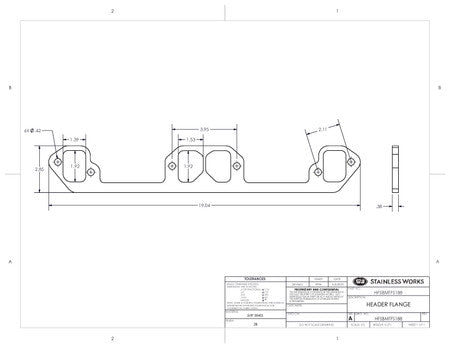 Stainless Works Mopar Small Block Trick Flow Header Flange