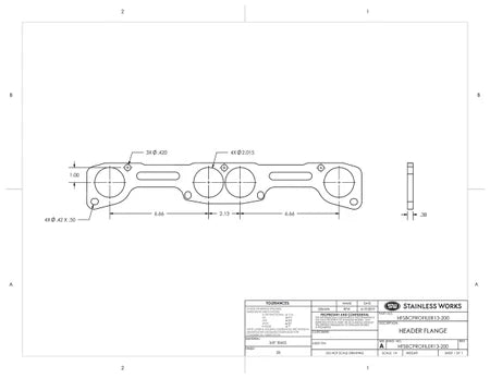 Stainless Works Small Block Chevy Profiler 13 Degree 7 Bolt Header Flange