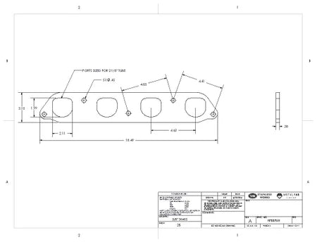 Stainless Works Ford BBF 6 H Header Flange