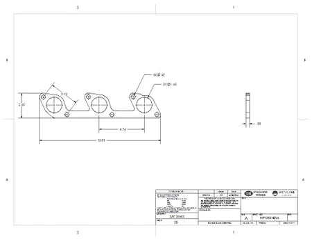 Stainless Works Ford V6 Header Flange