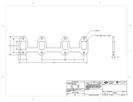Stainless Works Ford BBF2 FE Header Flange
